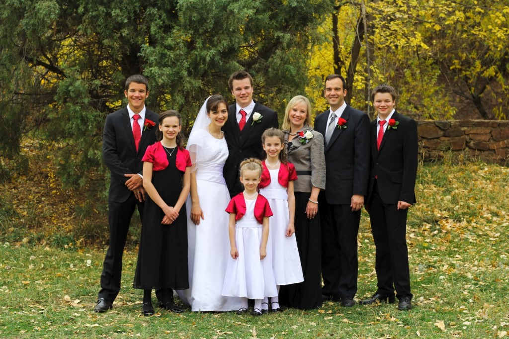 family wedding photo