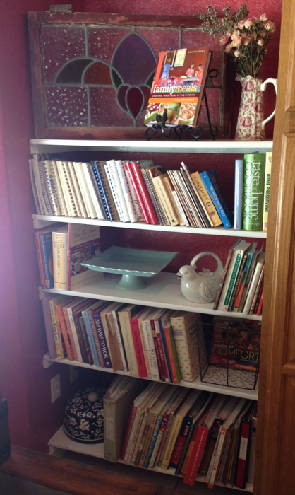 cookbook shelf